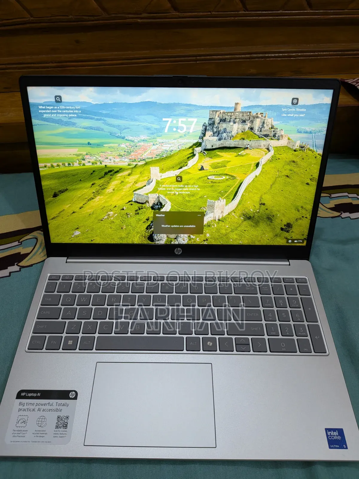 নতুন ল্যাপটপ HP 14-ep0063 8GB Intel Core Ultra 5 SSD 512GB