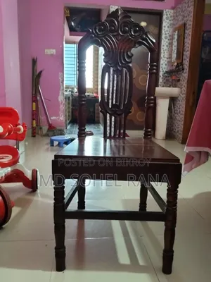 Carved Teak Wood Chairs for Sale, 3 Beautiful Heavy Carved Chairs