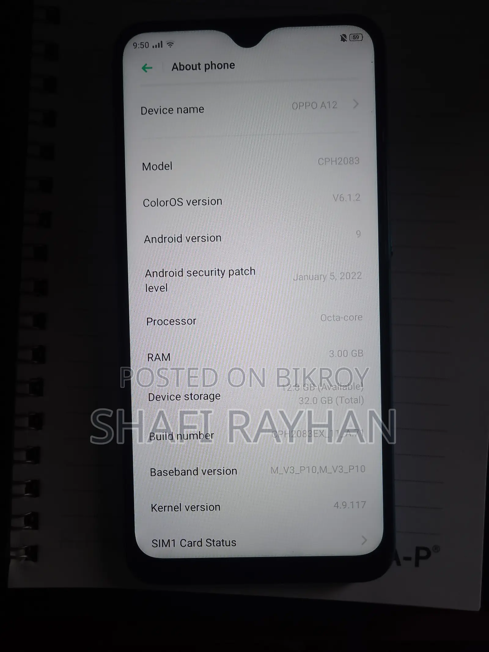 Oppo A12 32 GB Blue