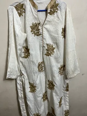 White and Golden Kameez