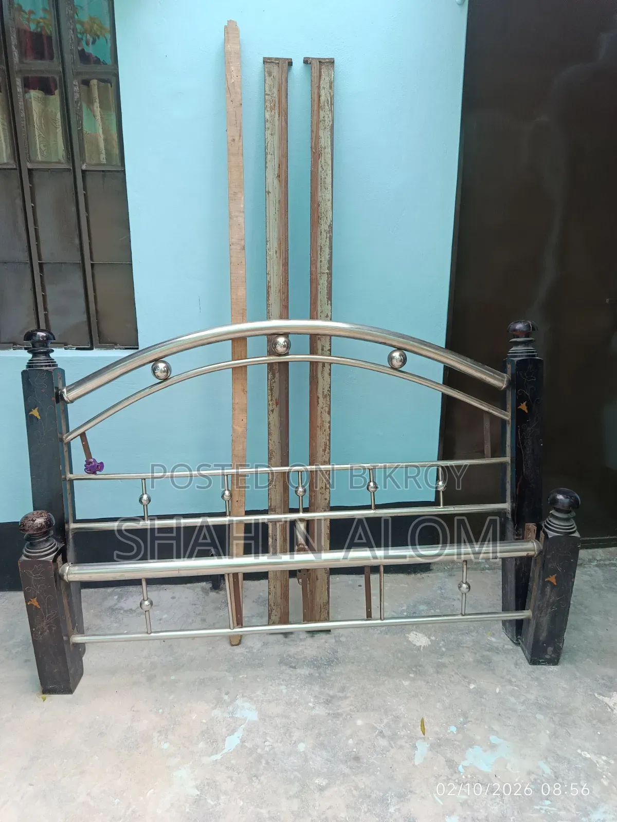 5ft 7ft স্টিল খাট
