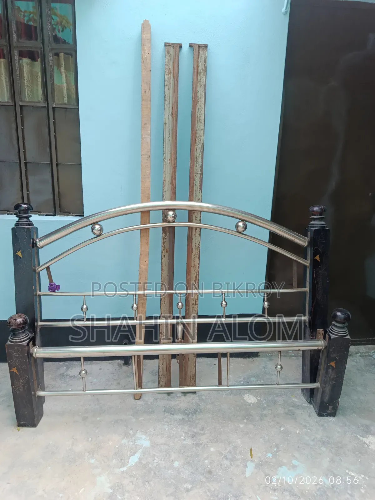 5ft 7ft স্টিল খাট