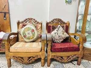 Burmese Teak 3& 1,1 Sofa Set Tea Table 1 Large Table