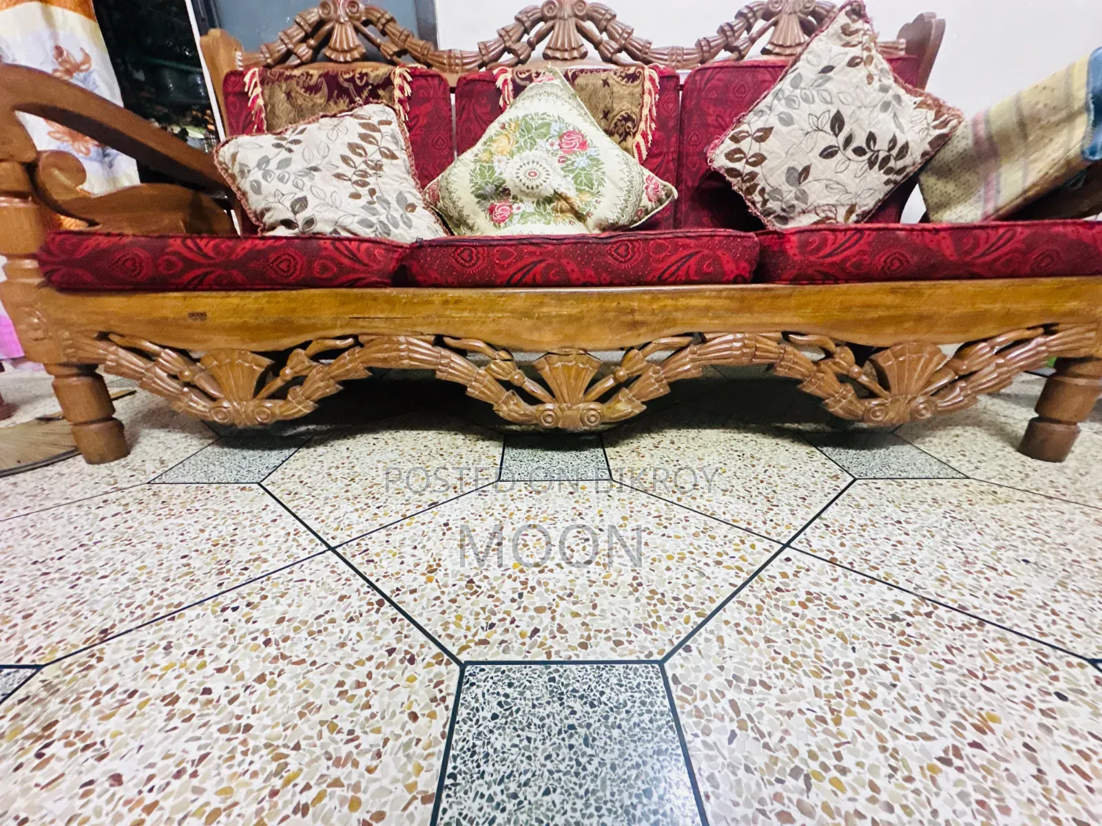 Burmese Teak 3& 1,1 Sofa Set Tea Table 1 Large Table