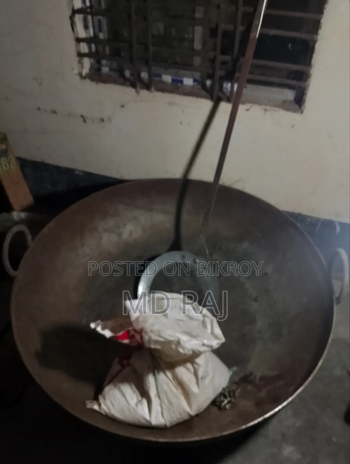 Chanachur making machine and all related cauldrons and items will be sold