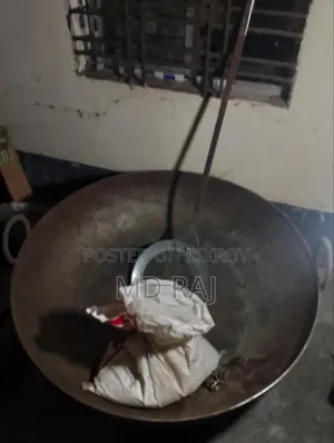 Chanachur making machine and all related cauldrons and items will be sold
