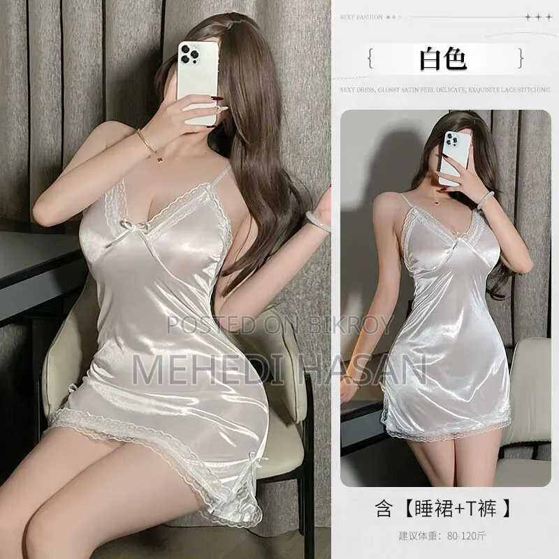Satin Night Dress for Women | Premium Polyester Satin Nightwear