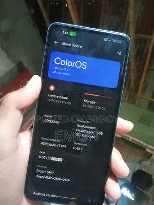 অপ্পো এফ২১ প্রো ৫জি ১২৮ জিবি গ্রে