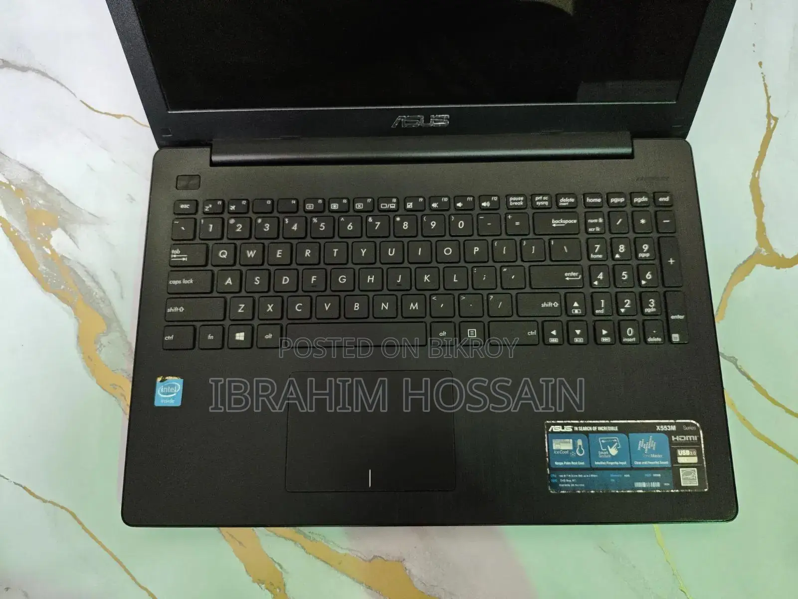 ল্যাপটপ আসুস X553MA ৪জিবি ইন্টেল পেন্টিয়াম এইচডিসি ৫১২জিবি