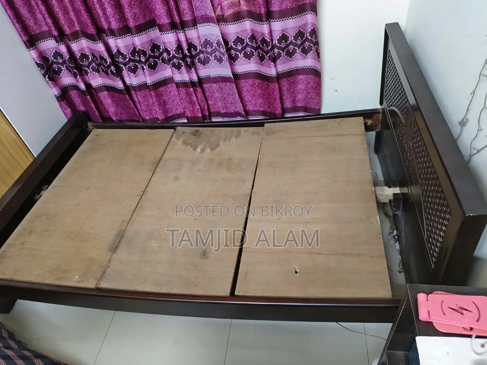 মেহগনি কাঠের সিঙ্গেল খাট / খাট (প্রশস্ত / অতিরিক্ত প্রশস্ত সিঙ্গেল খাট)