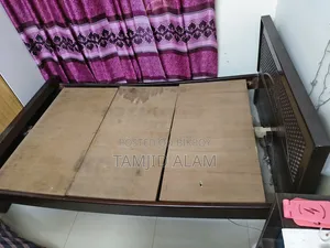 মেহগনি কাঠের সিঙ্গেল খাট / খাট (প্রশস্ত / অতিরিক্ত প্রশস্ত সিঙ্গেল খাট)