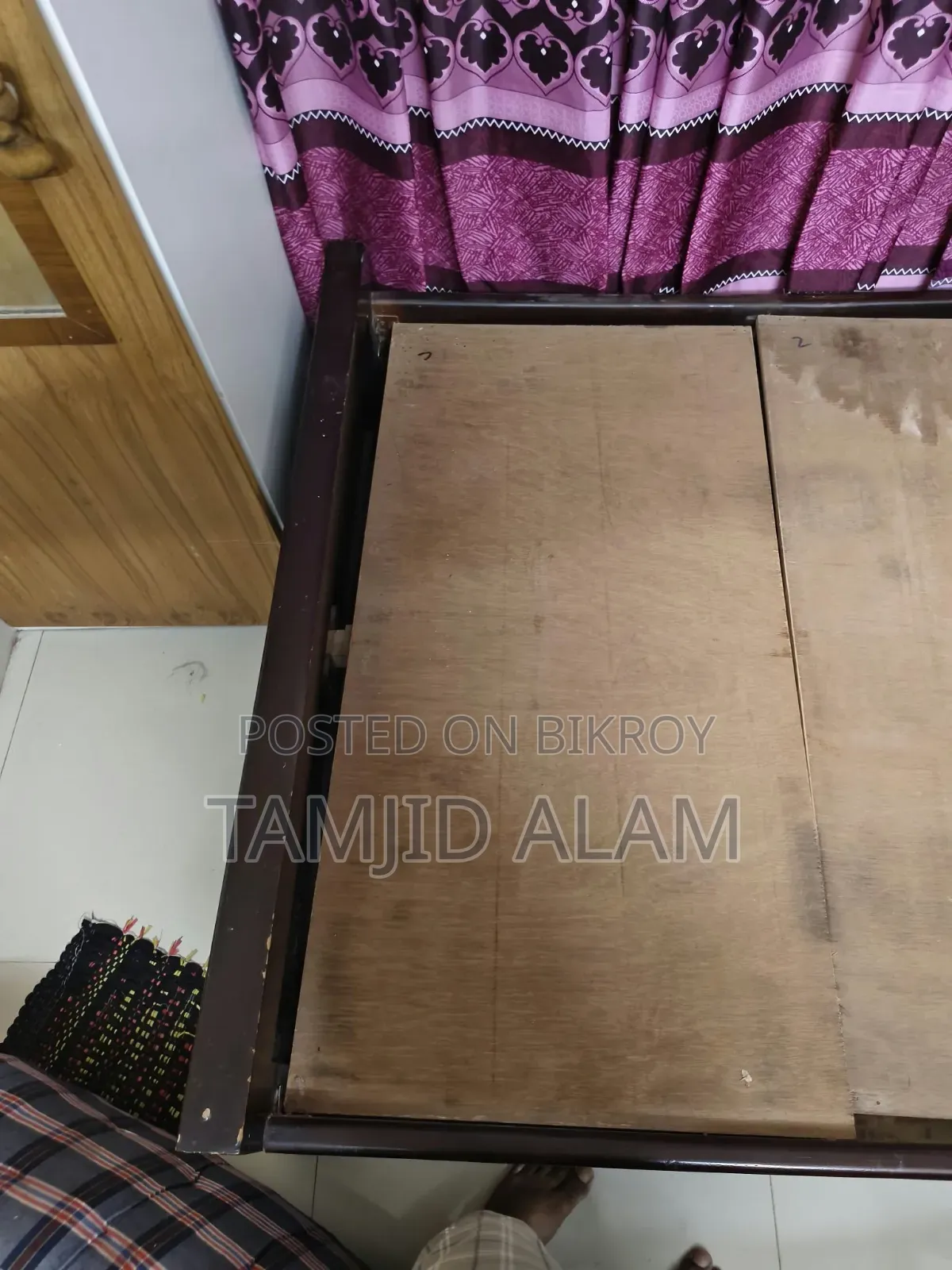 মেহগনি কাঠের সিঙ্গেল খাট / খাট (প্রশস্ত / অতিরিক্ত প্রশস্ত সিঙ্গেল খাট)