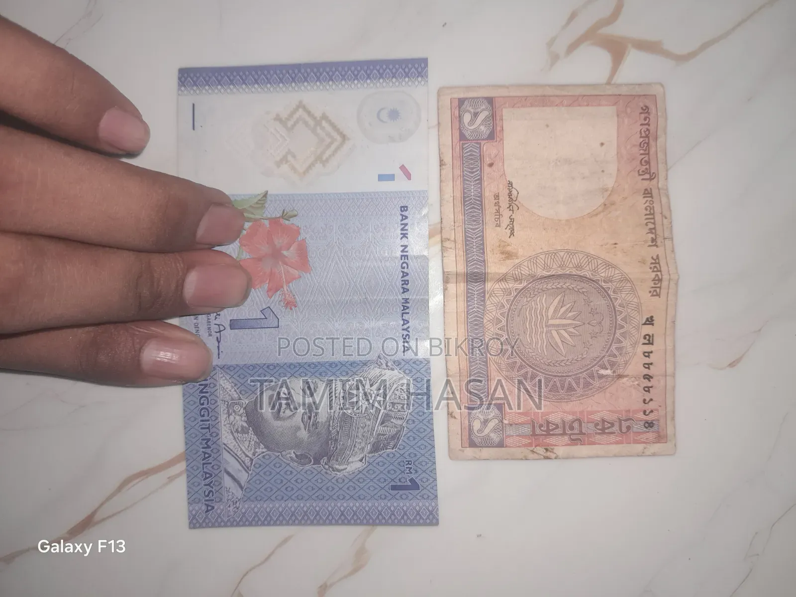 Old 3 Coins and 2 Notes
