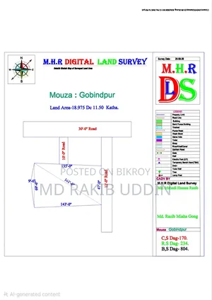 Urgent sale of 11.53 katha land at Uttarkhan Moynartek Bazar