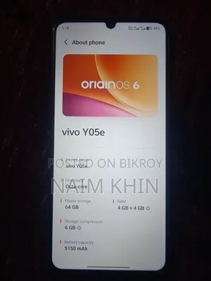 New Vivo Y05 64 GB Black