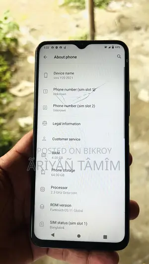 Vivo Y20 64 GB Blue