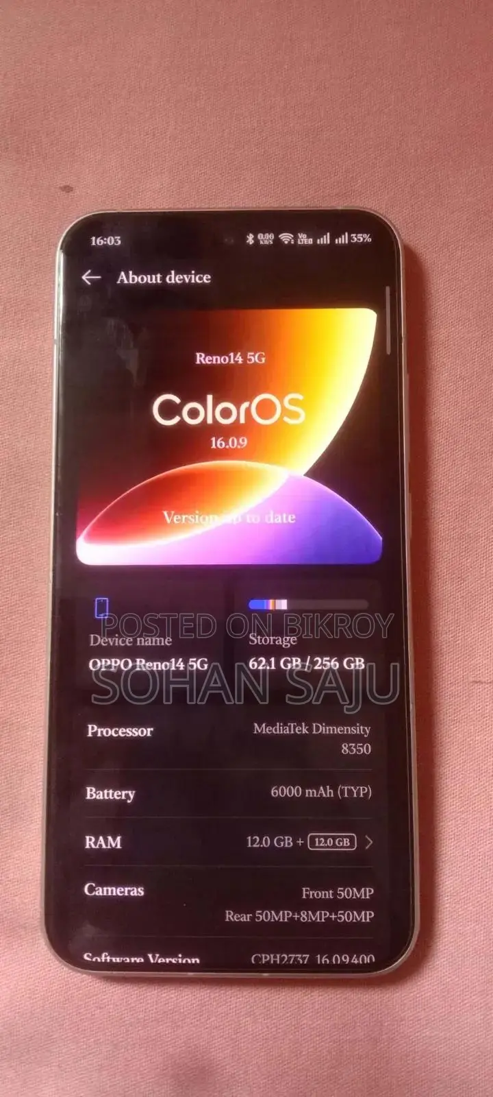Oppo Reno14 256 GB White