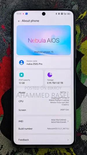 ZTE nubia Z50S Pro 1 TB Yellow