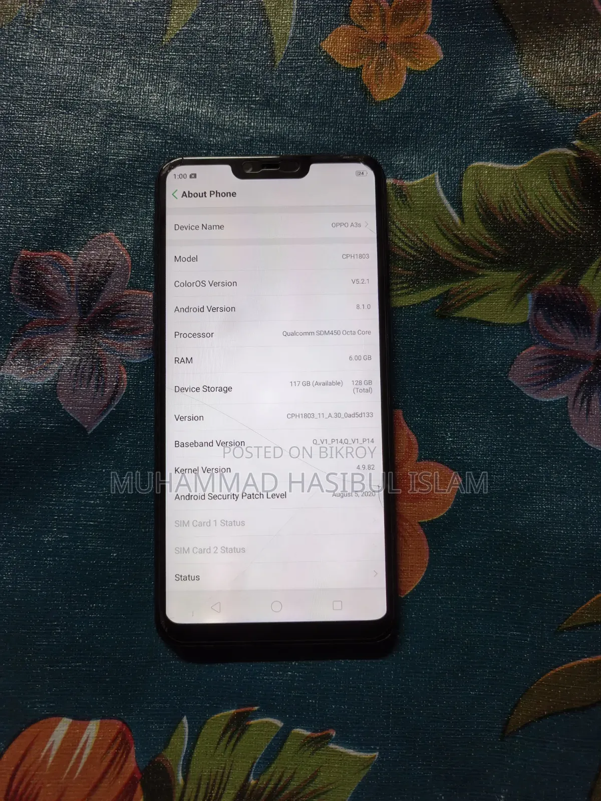 Oppo A3s 64 GB Blue
