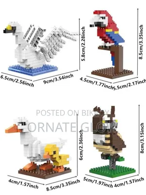 DIY 12 Running Animals Block Set
