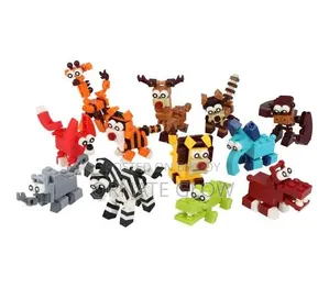 DIY 12 Running Animals Block Set