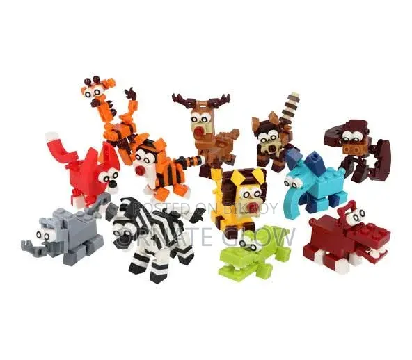 DIY 12 Running Animals Block Set