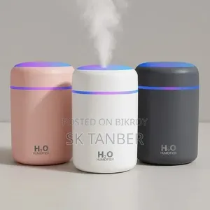 (H2O) USB Colorful Humidifier Mini Portable Usable in Car Home Cup