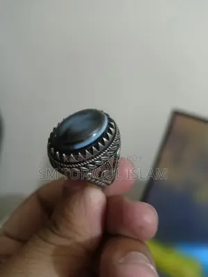 Turkish Ring With Aqeeq Stone 925 Sterling Silver
