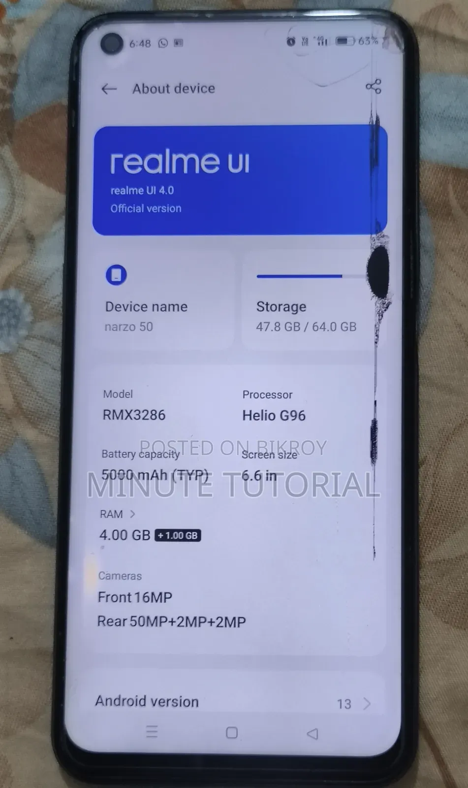 Realme Narzo 50 64 GB Black