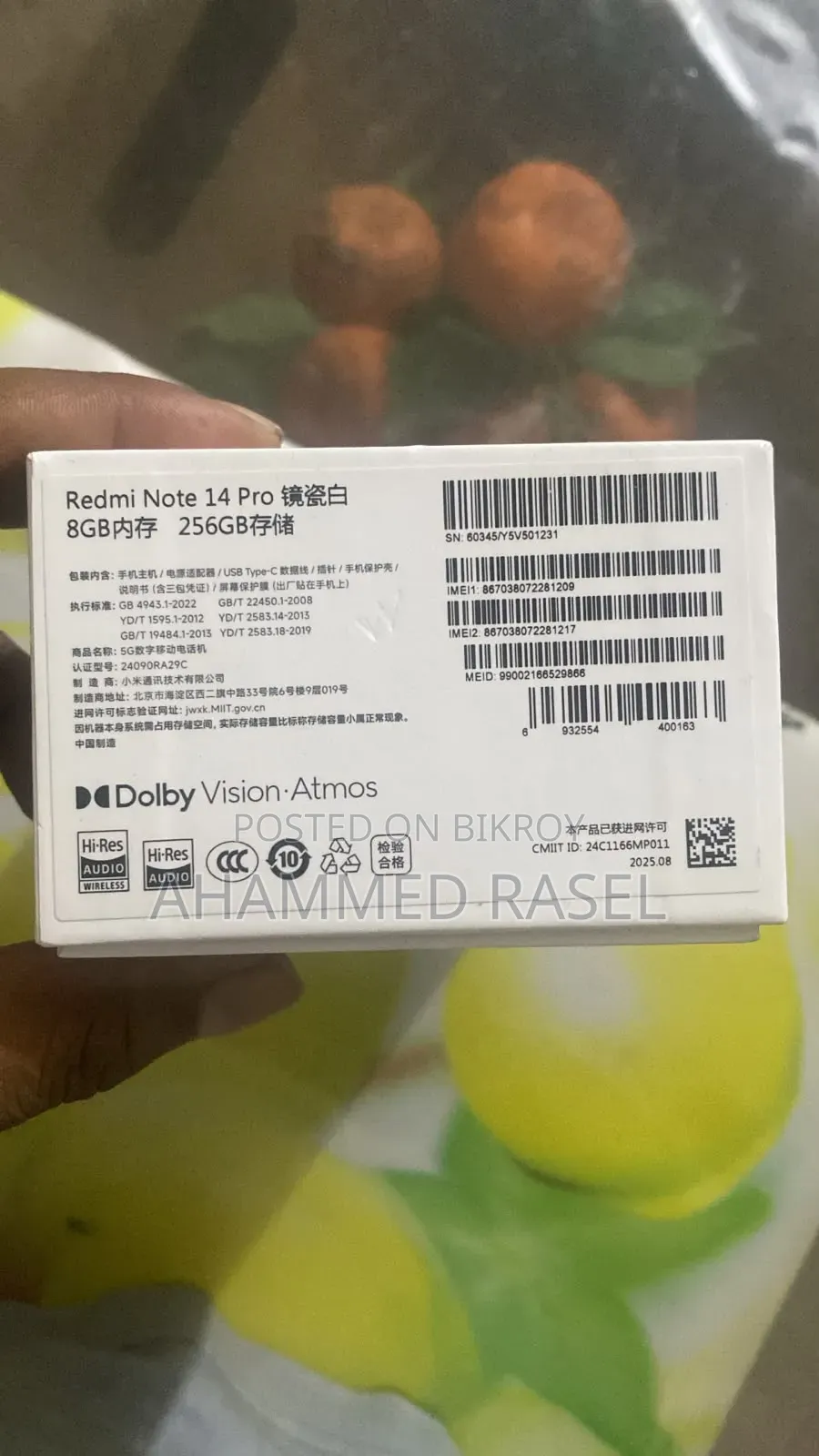 Xiaomi Redmi Note 14 Pro 5G 256 GB White