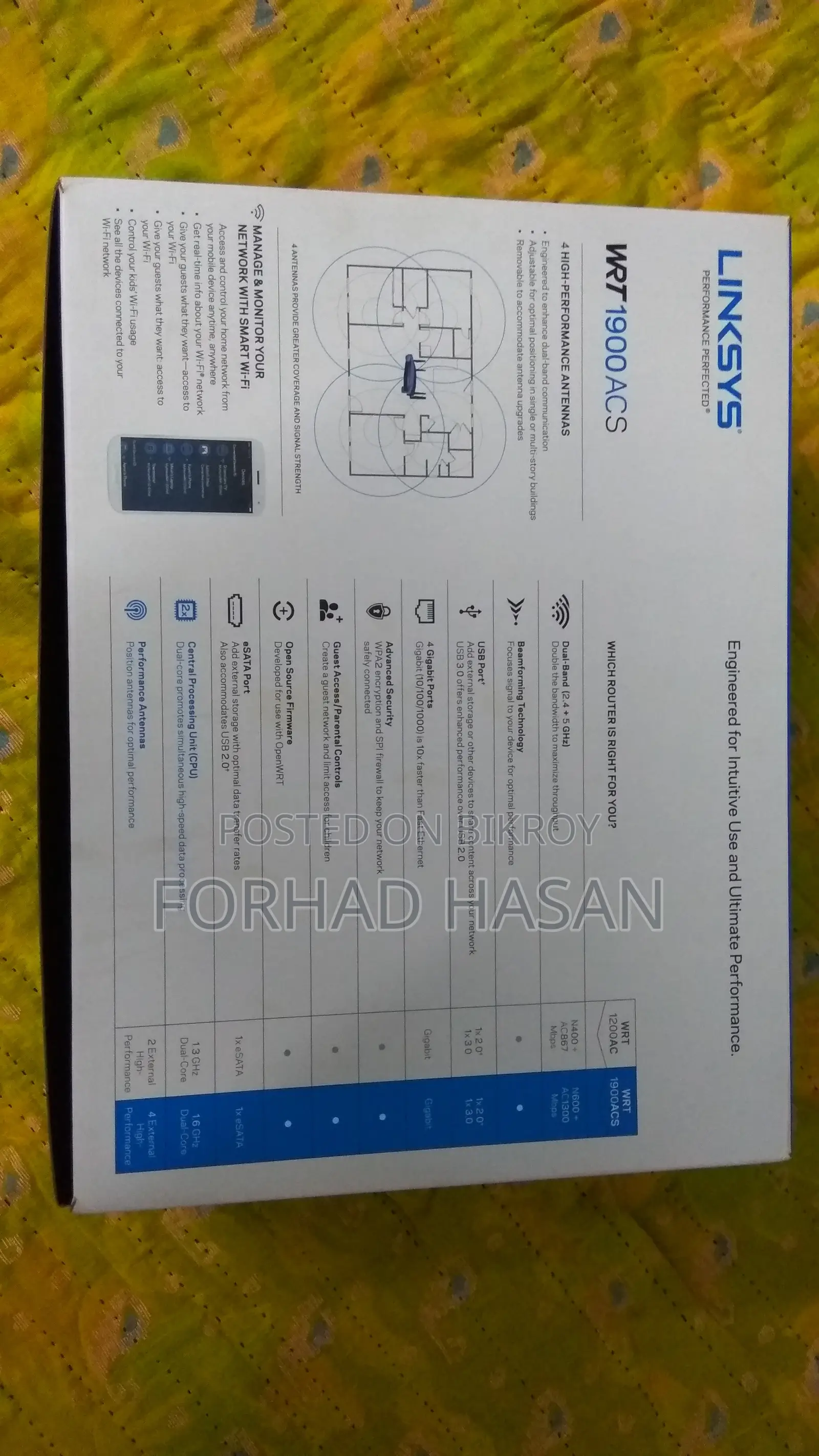 Linksys WRT1900ACS AC1900 Dual Band Gigabit Router