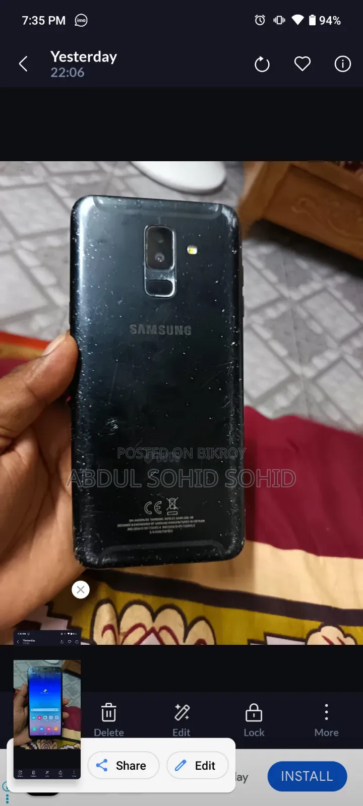 Samsung Galaxy A Black