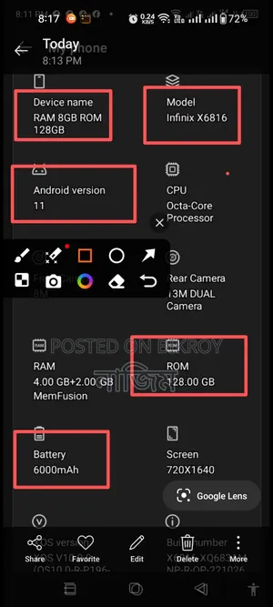 Infinix Hot 12 128 GB Blue