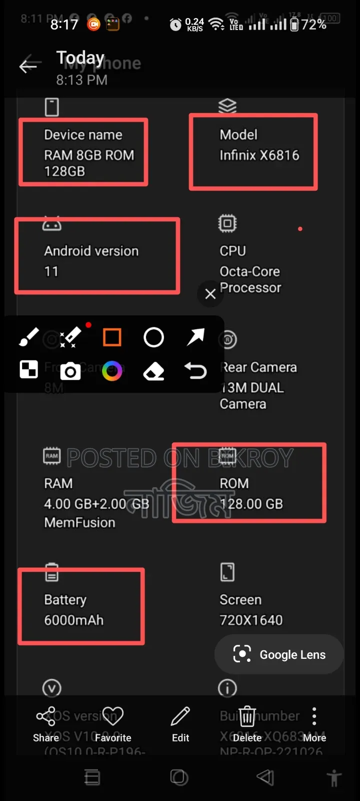 Infinix Hot 12 128 GB Blue
