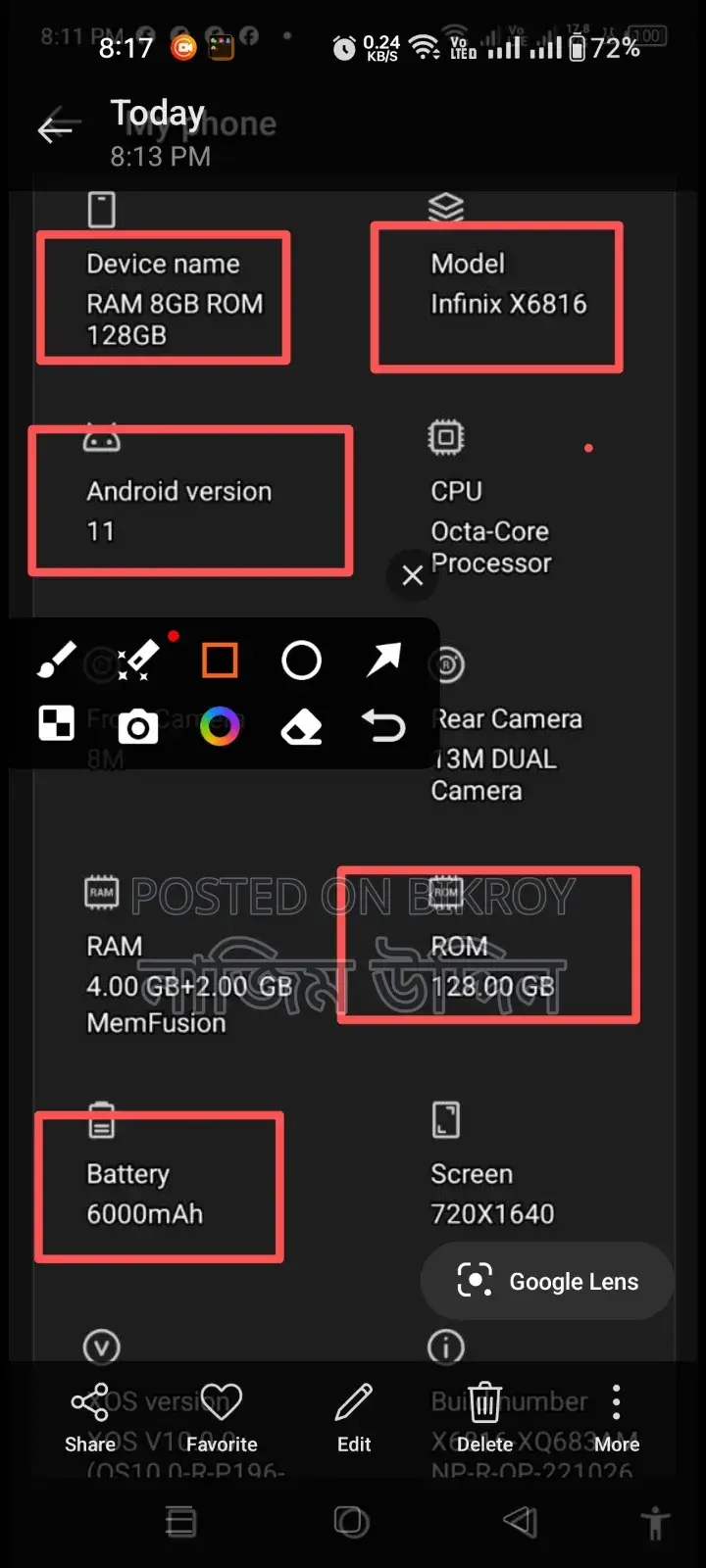 Infinix Hot 12 128 GB Blue