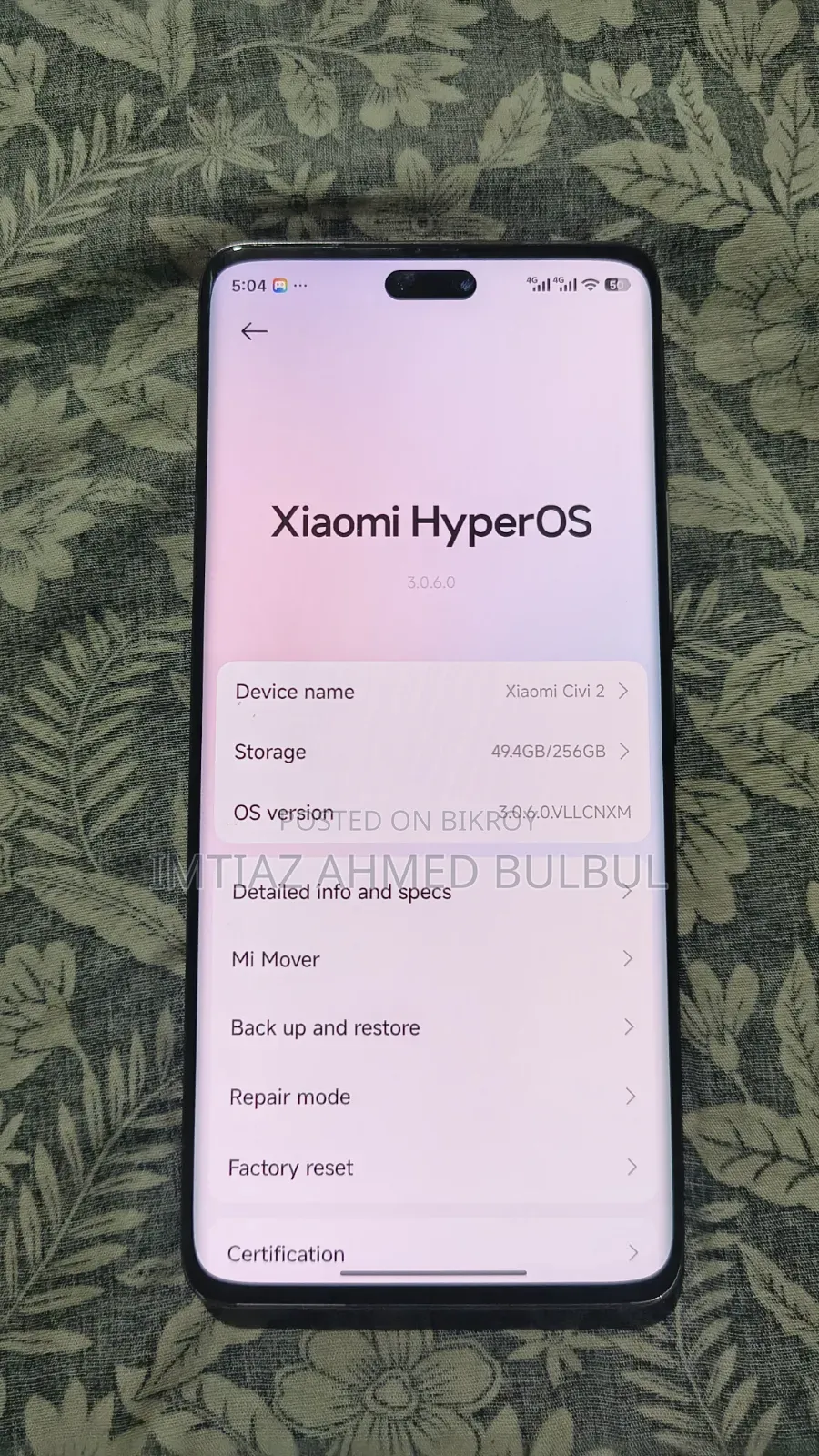 Xiaomi Civi 2 256 GB Gold