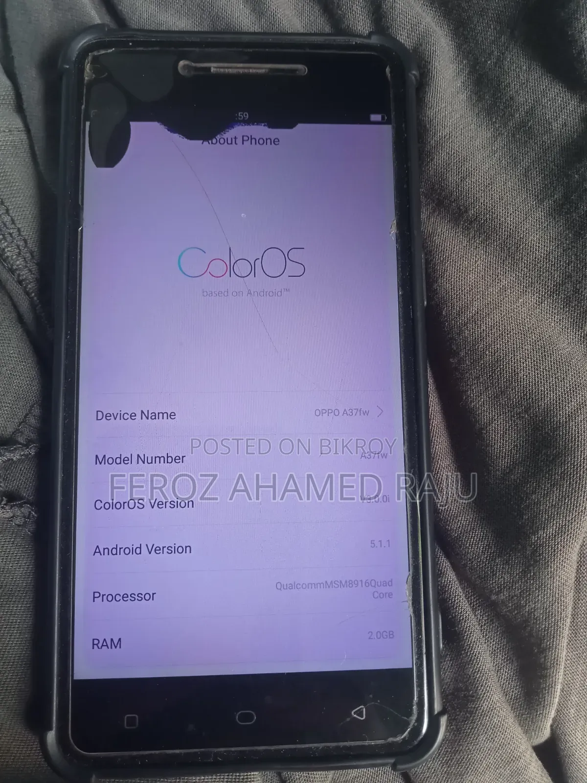 Oppo A37 16 GB Black