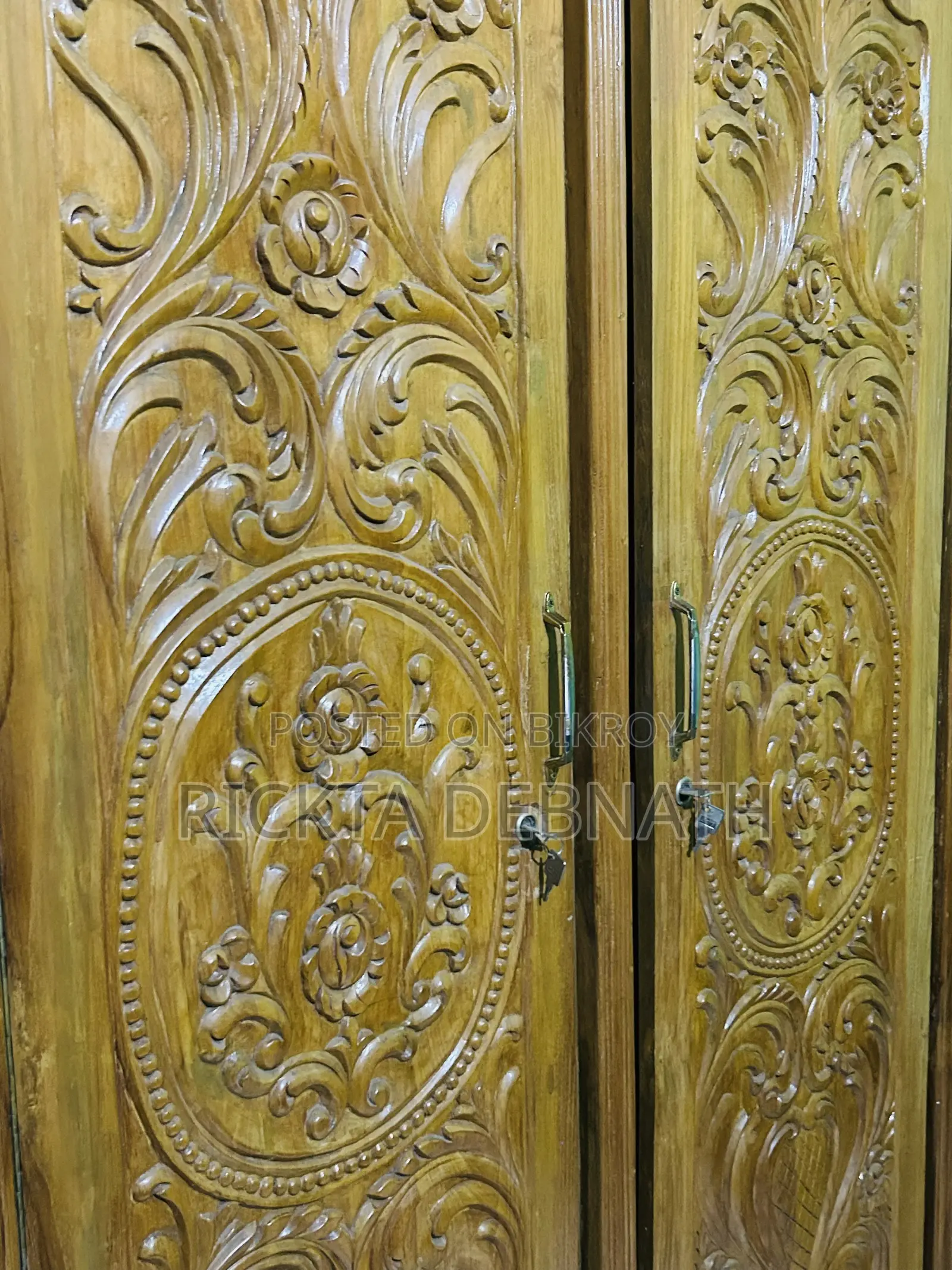 Teak Wood Three Part Gorgeous Almirah