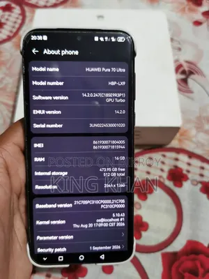 হুয়াওয়ে পিউরা ৭০ আল্ট্রা ৫১২ জিবি ব্রোঞ্জ