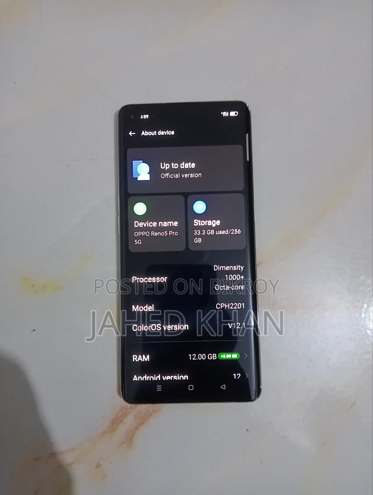 Oppo Reno5 Pro 5G 256 GB Gold
