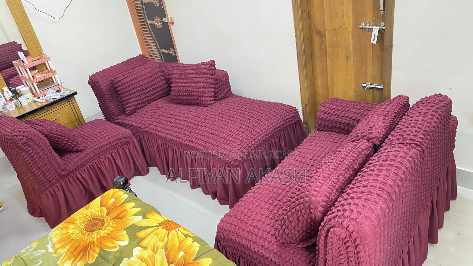 Maroon Color Sofa Set