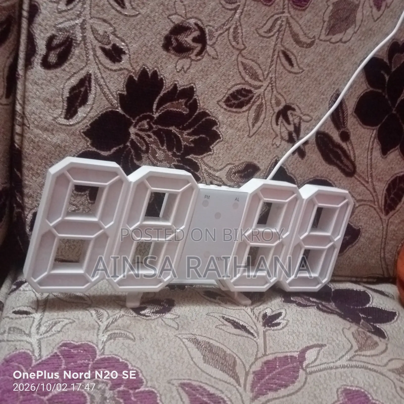3d Led Digital Wall Clock