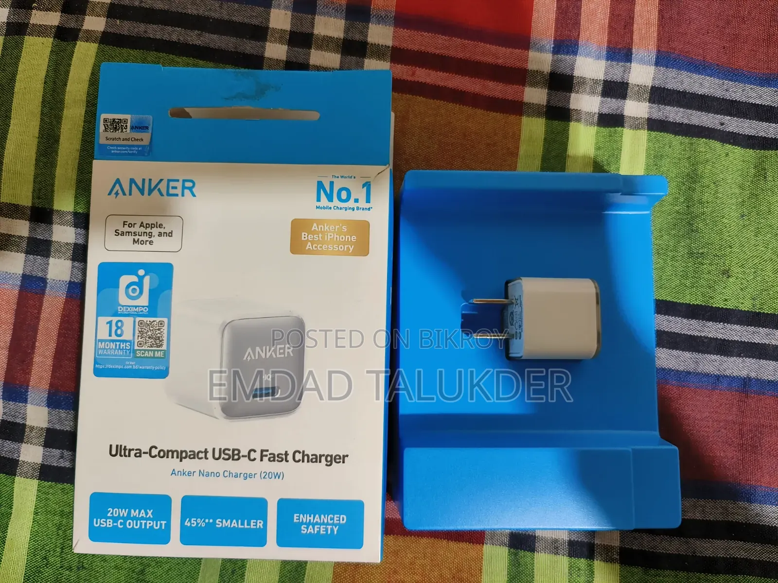 আঙ্কার ২০ ওয়াট অরিজিনাল অ্যাডাপ্টার
