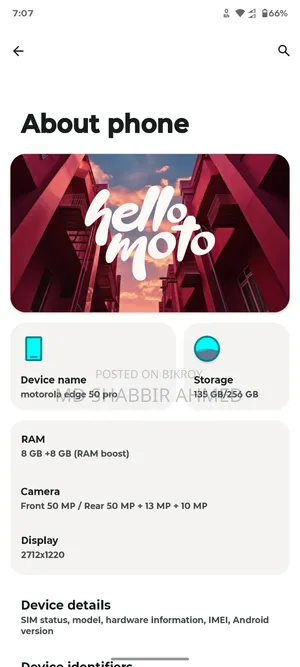 Motorola Edge 50 Pro 256 GB Blue