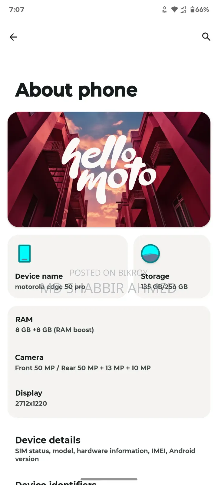 Motorola Edge 50 Pro 256 GB Blue