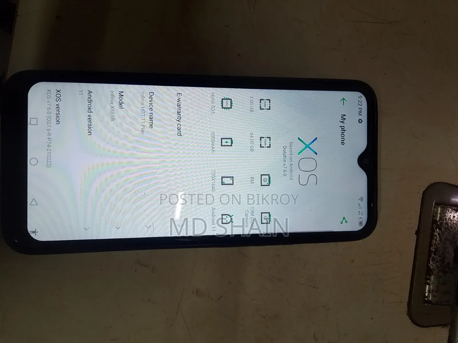 Infinix Hot 11 Play 64 GB Blue