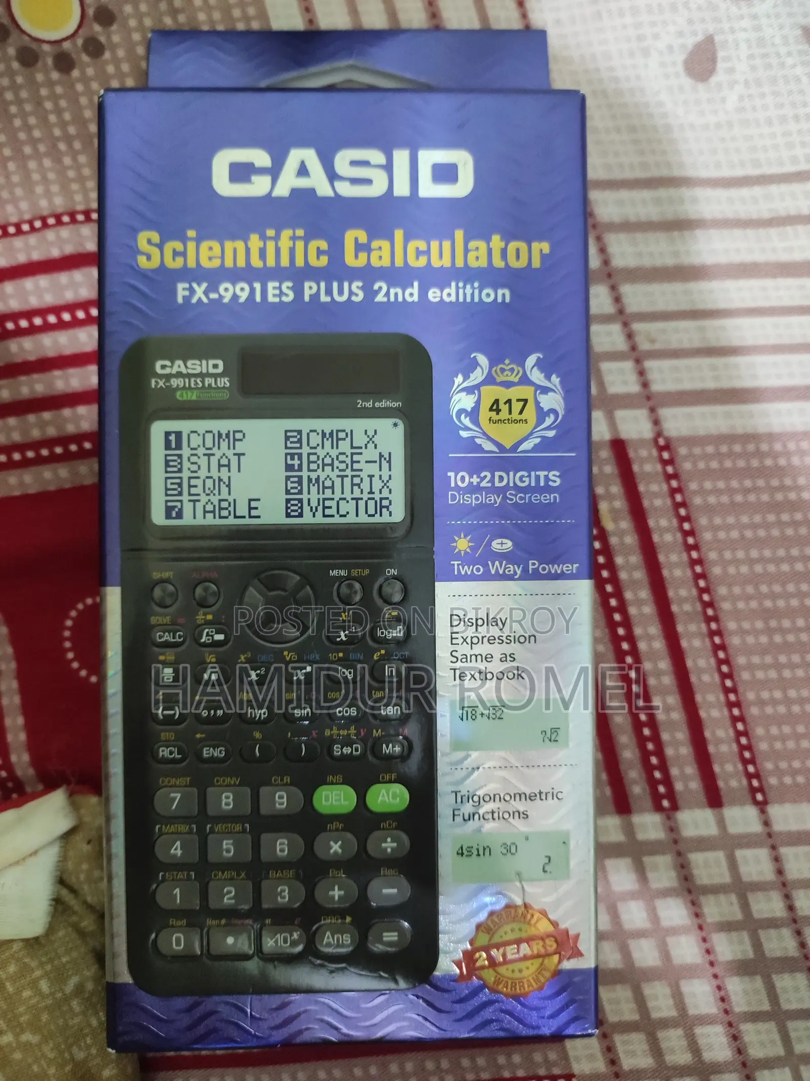CASIO FX-991ES PLUS ২য় এডিশন