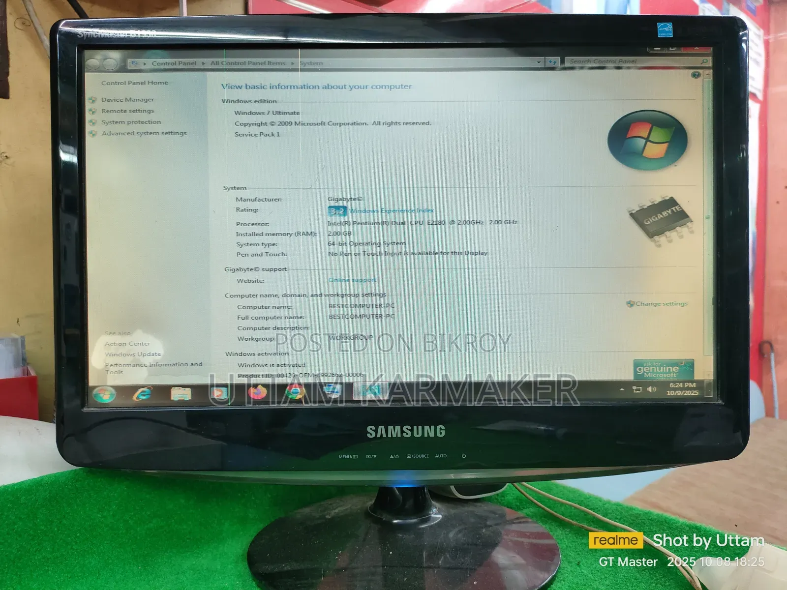Desktop Computer Gigabyte GB-BACE-3150 2GB Intel Celeron HDD 512GB