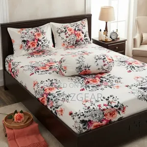 Premium 100% Twill Cotton 4 Pcs King Size Bed Sheet Set