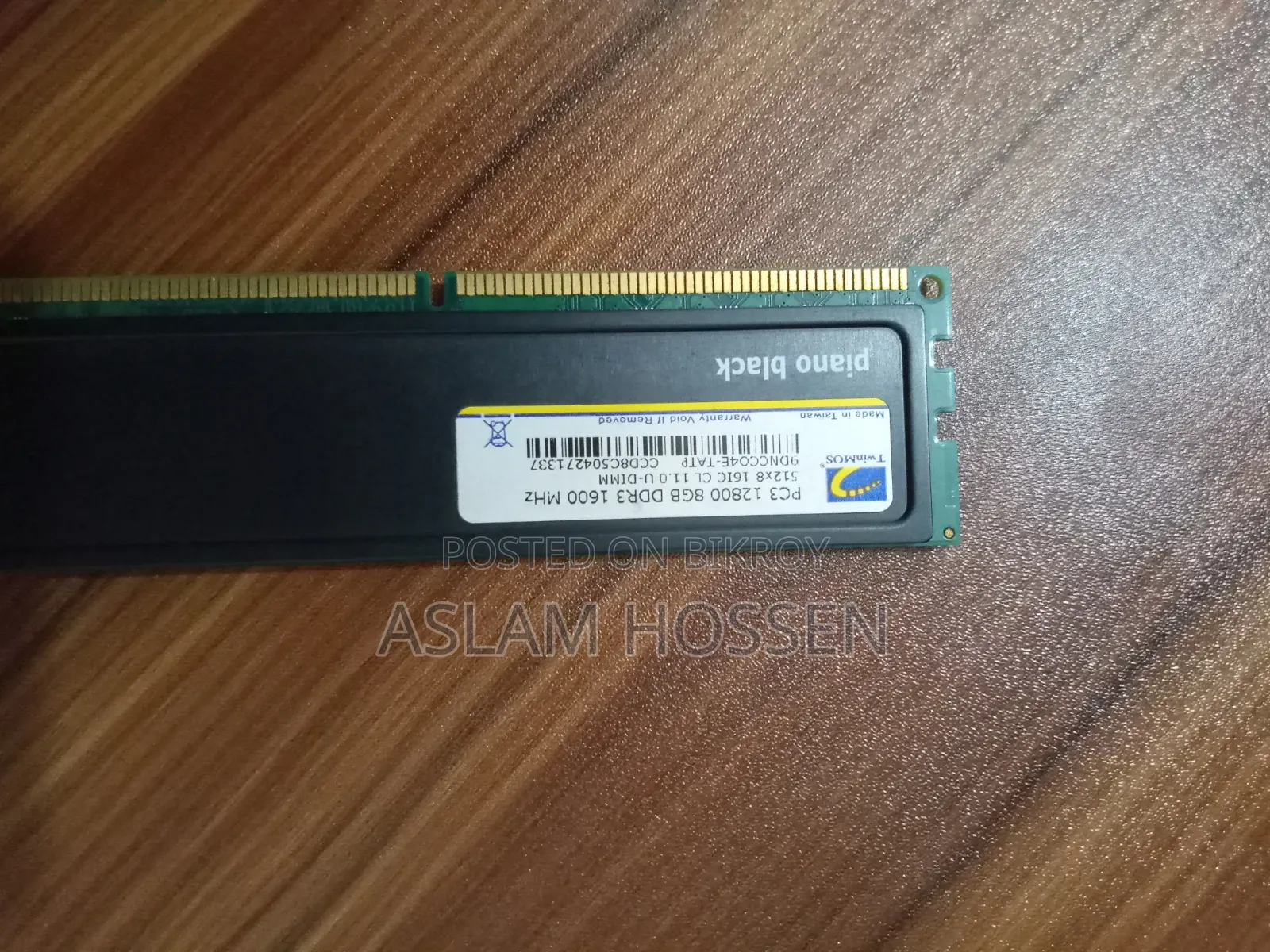 TwinMOS 8GB DDR3 1600 MHz RAM